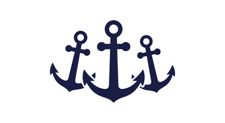 A striking navy blue graphic of three interconnected anchors presented as a bold silhouette © MIRAJ02