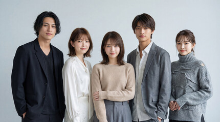 並んで立つビジネスパーソン（チーム）