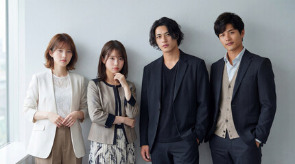 並んで立つビジネスパーソン（チーム）