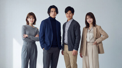 並んで立つビジネスパーソン（チーム）