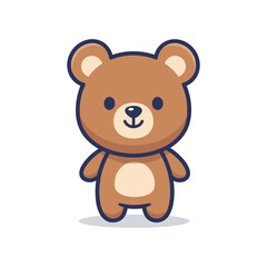 Naklejka premium Cute Cartoon Bear Vector Illustration