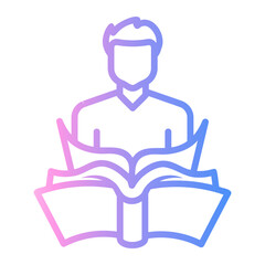 student Line Gradient Icon