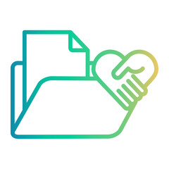 agreement Line Gradient Icon