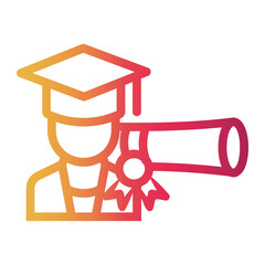 degree Line Gradient Icon