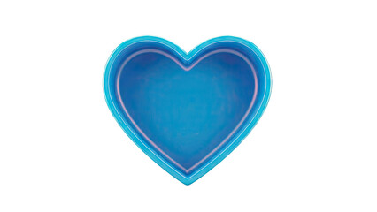 Blue Heart Shaped Bowl