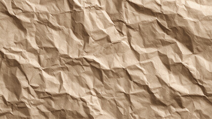 Close-up view of textured crumpled paper, evoking a sense of history and depth. The paper's surface displays a unique pattern of creases and folds, revealing the passage of time