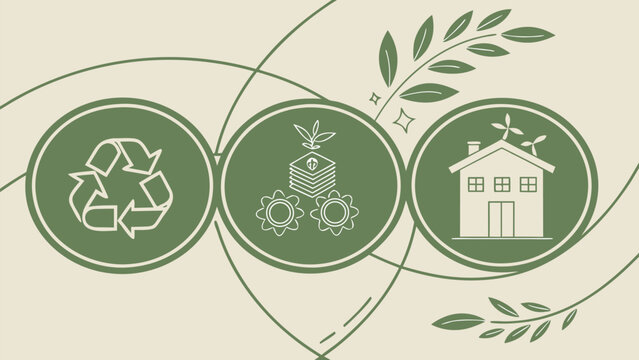 Eco friendly living and sustainable development concept