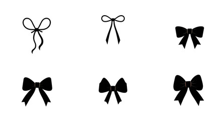 bow, ribbon, black, white, monochrome, elegant, classic, fashion, accessory, decor, decoration, gift, wrapping, present, party, wedding, birthday, celebration, holiday, vector, illustration, icon, sym