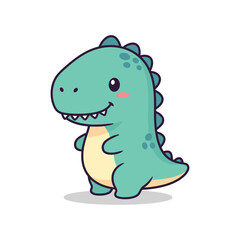 Obraz premium Cute Cartoon Dinosaur Illustration