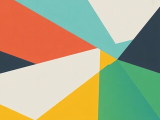 Obraz premium Vibrant Geometric Abstract Art with Sharp Angular Shapes and Bold Contemporary Colors