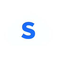 Cloud app icon with blue letter S.