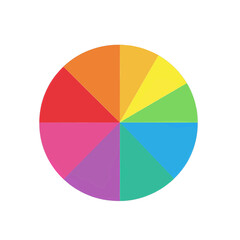 Fototapeta premium Color wheel pie chart vector icon.