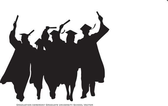 Graduation ceremony Graduate University School Vector