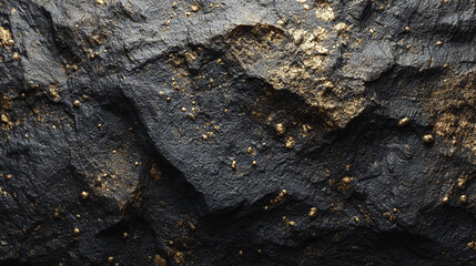 A close-up view of gold ore, showcasing its natural texture and valuable mineral deposits. The image highlights the rough surface and inherent beauty of the precious material