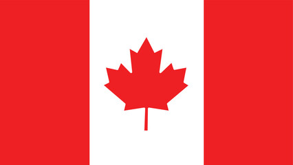 Flag of Canada Red Maple Leaf National Symbol Graphic