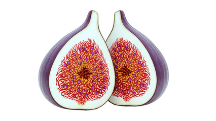 Two Halved Purple Figs