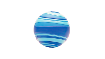 Blue Swirled Egg Shape