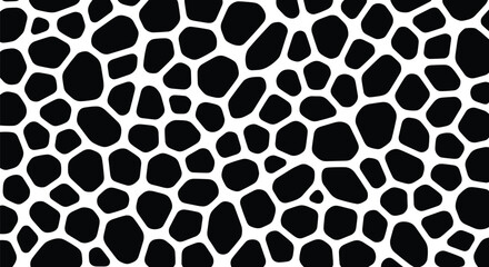Abstract giraffe skin pattern vector background black and white animal print texture for fashion and surface design © Shamim