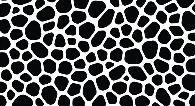 Abstract giraffe skin pattern vector background black and white animal print texture for fashion and surface design