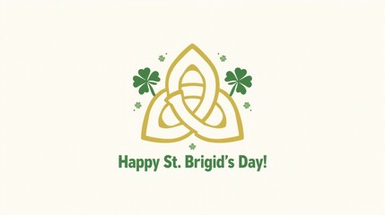 Celebrate st. brigid's day with a golden trinity knot