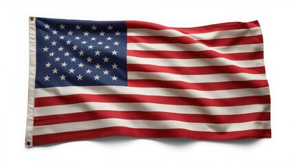 Fototapeta premium The American flag represents freedom and patriotism with its iconic stars and stripes