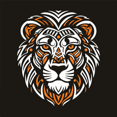 Lion Head Illustration