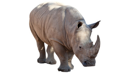 Obraz premium rhino, rhinoceros, png, rhino png, rhinoceros png, full body rhino, on transparent png