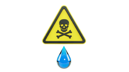 Toxic liquid warning symbol