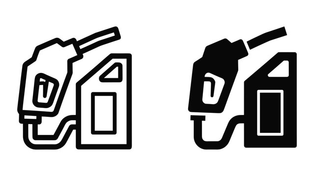 Fuel pump nozzle icon illustration