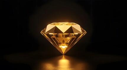 Brilliant Gold Gem Reflection