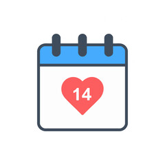 Minimalist Valentine's Day calendar icon