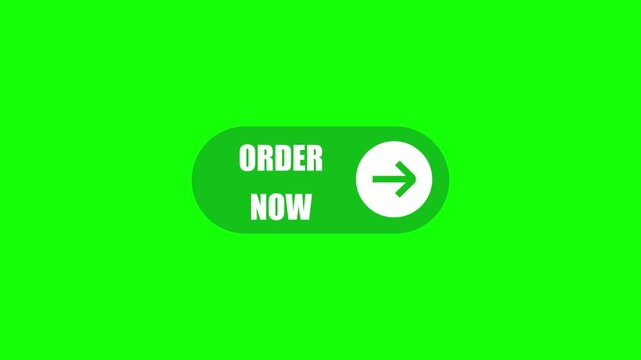 Animated graphic design prominently featuring a toggle switch styled button with the clear call to action text order now against a vibrant green screen background