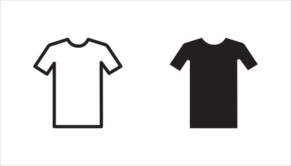 A simple design of a short-sleeved shirt. icon set,  This shirt has a collar, short sleeves, and buttons down the front