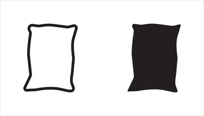 pillow icon set,  vector design template simple and clean	
