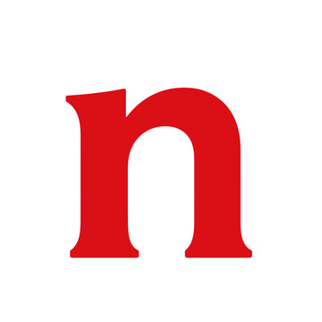 Red lowercase letter n icon.