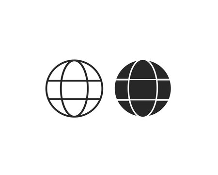Clean Minimalist Website Icons: Universal Vector Symbol Set for Web Development, Business Homepage, User Interface, and Digital Navigation
