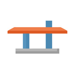 Abstract flat design table illustration on black background