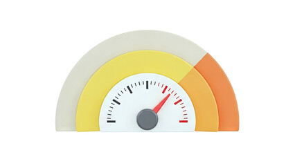 Stylized Speedometer with Rainbow Arches