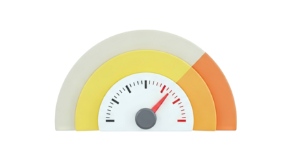 Stylized Speedometer with Rainbow Arches