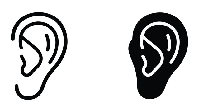 Simple ear icon illustration