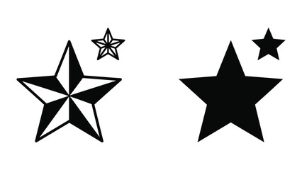 Obraz premium Black star shapes on white background