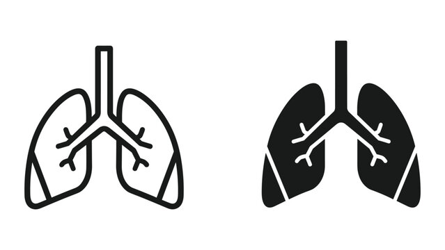 Lung health comparison illustration