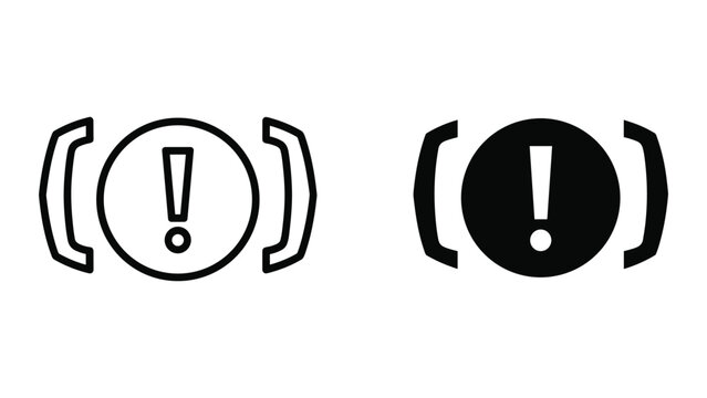 Warning symbols for dashboard or interface