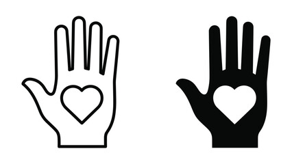 Obraz premium Hand with heart symbolizing love and care
