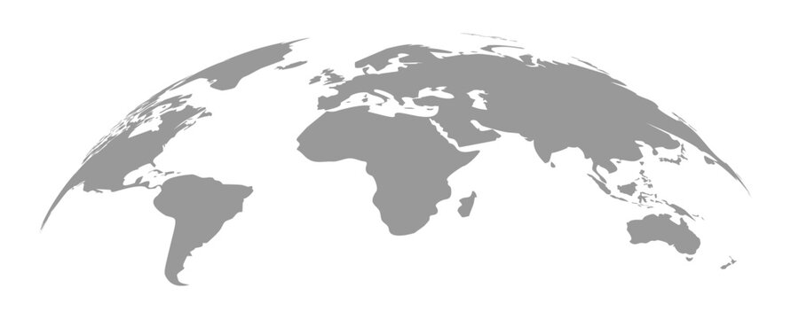 World map isolated on white background for website layouts, education materials, global travel concepts, geography studies, and international reports.