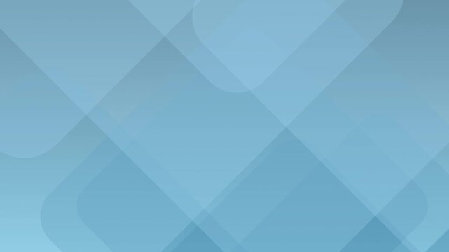 Abstract loopable geometric background with layered blue rounded rectangles, clean and modern design of overlapping translucent shapes