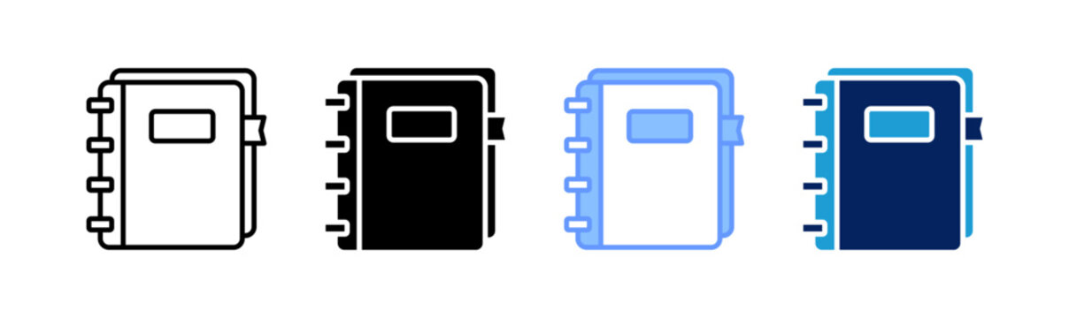journal icon set multiple style collection