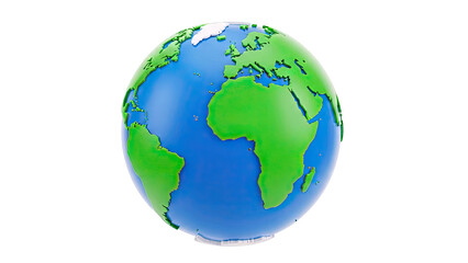 Fototapeta premium 3D Globe of Earth with Continents