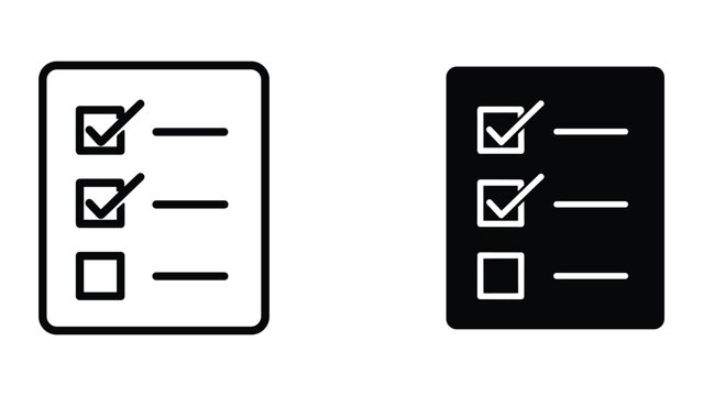 Checklist icon with checked and unchecked boxes