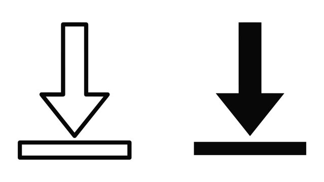 Black arrow icons pointing downward on white background